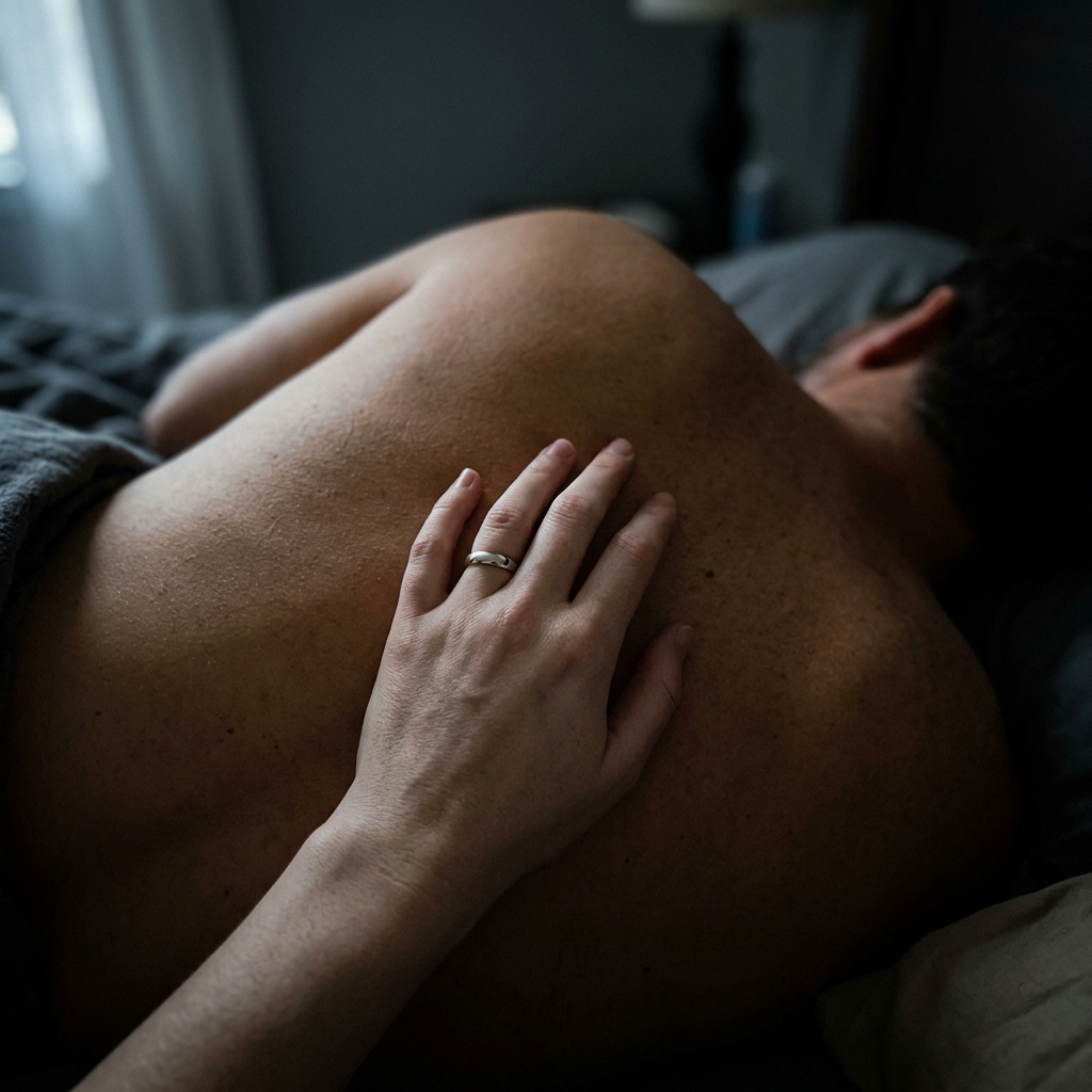 Woman in morning light, contemplative, intimate editorial photography